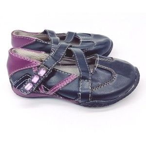 Circo Baby Girl Size 5 Girls Dress Shoes Black Purple Mary Janes Bedazzled Cute
